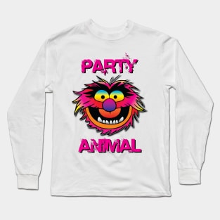 Party Animal Muppet - Pink Long Sleeve T-Shirt